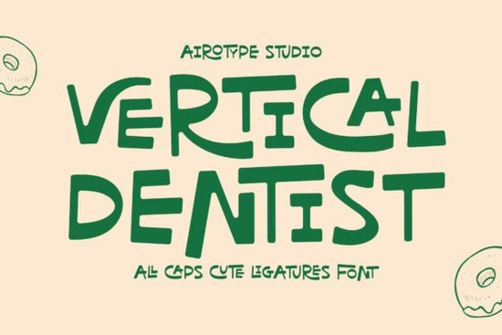 Vertical Dentist Font